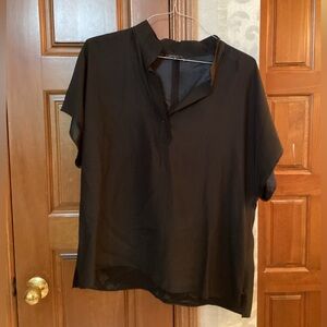 Lafayette 148 New York Black Blouse